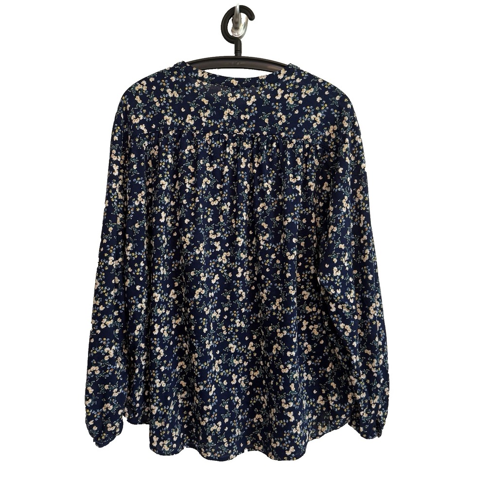 Old Navy Boho Floral Button Long Sleeve Top XL Feminine Cottagecore Timeless - Picture 2 of 14